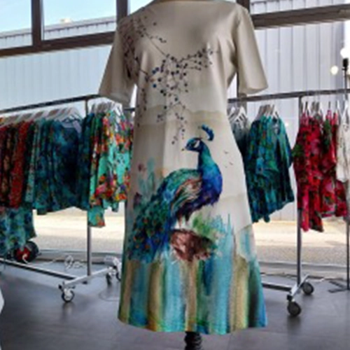 Robe Paon bleu / vert