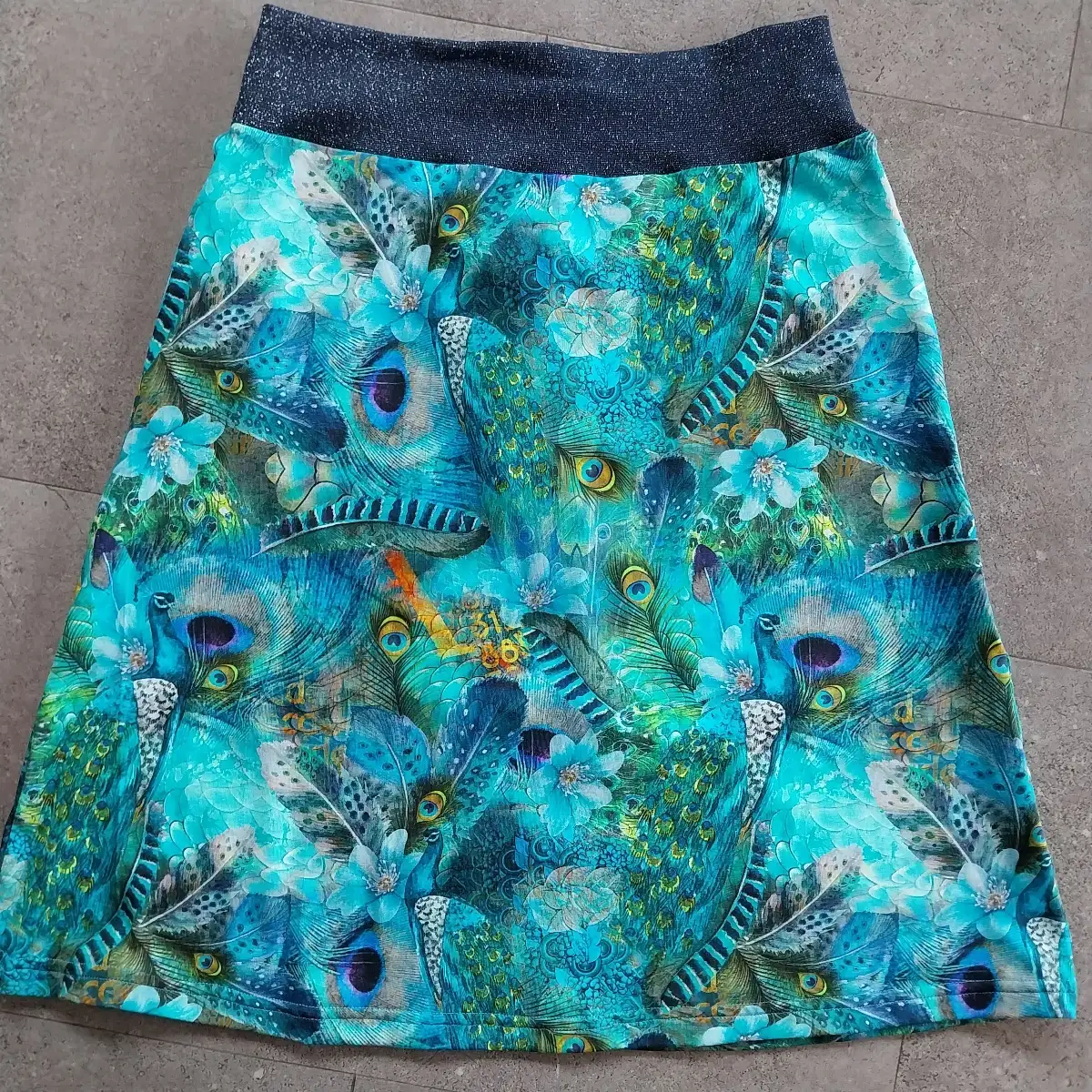 Jupe Bleue Paon / bleu turquoise