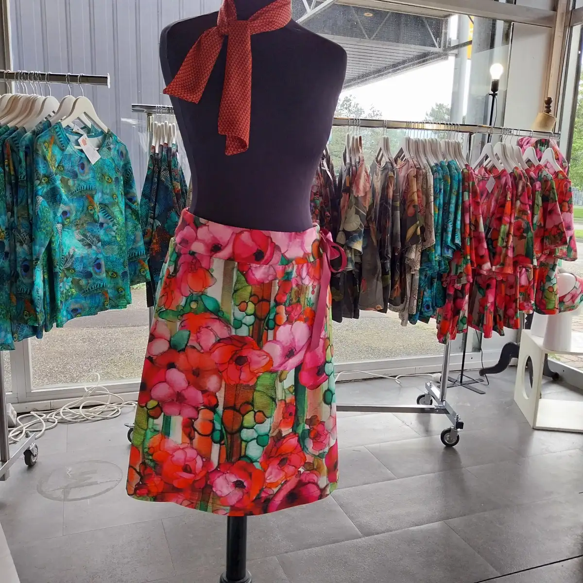 Jupe Pavot rose fuschia